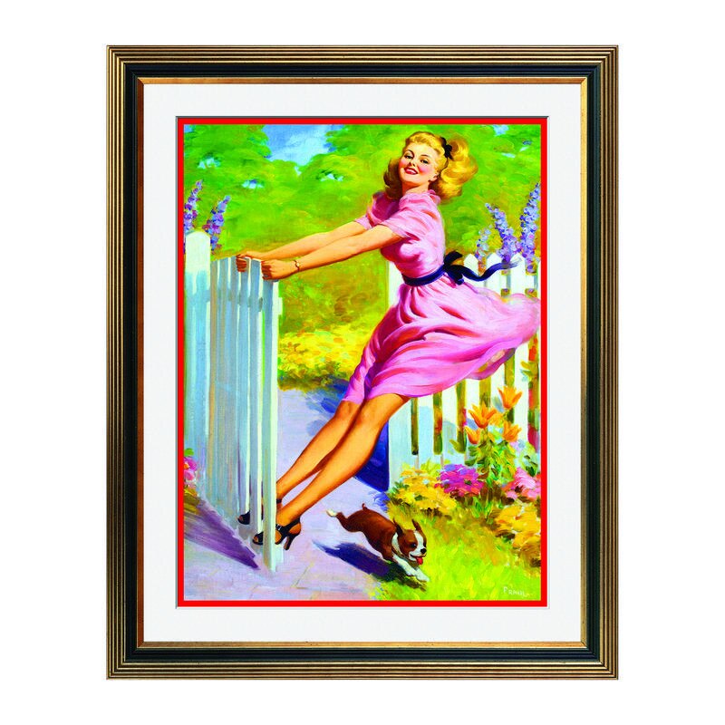 Fototapet Simulare Tablou, Vintage Pin-Up - ST-VP-031, 45 x 55 cm