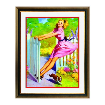 Fototapet Simulare Tablou, Vintage Pin-Up - ST-VP-031, 45 x 55 cm Fototapet Simulare Tablou, Vintage Pin-Up - ST-VP-031, 45 x 55 cm