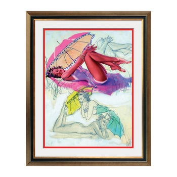 Fototapet Simulare Tablou, Vintage Pin-Up - ST-VP-010, 45 x 55 cm Fototapet Simulare Tablou, Vintage Pin-Up - ST-VP-010, 45 x 55 cm