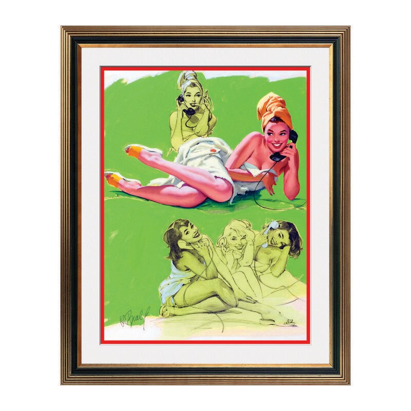 Fototapet Simulare Tablou, Vintage Pin-Up - ST-VP-006, 45 x 55 cm