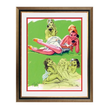 Fototapet Simulare Tablou, Vintage Pin-Up - ST-VP-006, 45 x 55 cm Fototapet Simulare Tablou, Vintage Pin-Up - ST-VP-006, 45 x 55 cm