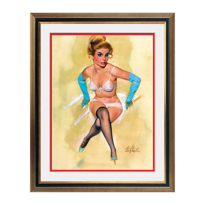 Fototapet Simulare Tablou, Vintage Pin-Up - ST-VP-122, 45 x 55 cm