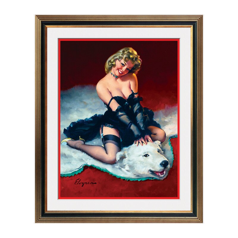 Fototapet Simulare Tablou, Vintage Pin-Up - ST-VP-146, 45 x 55 cm