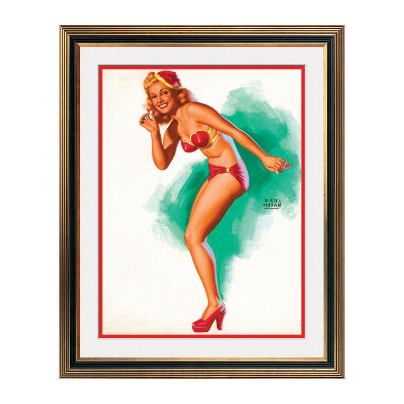 Fototapet Simulare Tablou, Vintage Pin-Up - ST-VP-089, 45 x 55 cm