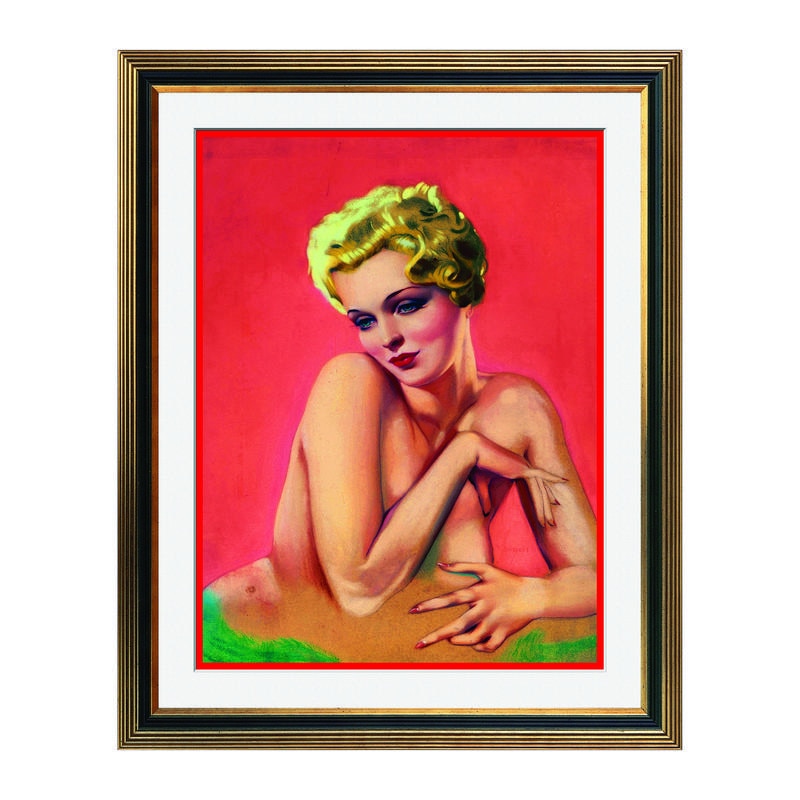Fototapet Simulare Tablou, Vintage Pin-Up - ST-VP-014, 45 x 55 cm