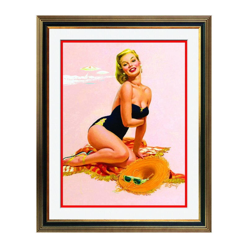 Fototapet Simulare Tablou, Vintage Pin-Up - ST-VP-012, 45 x 55 cm