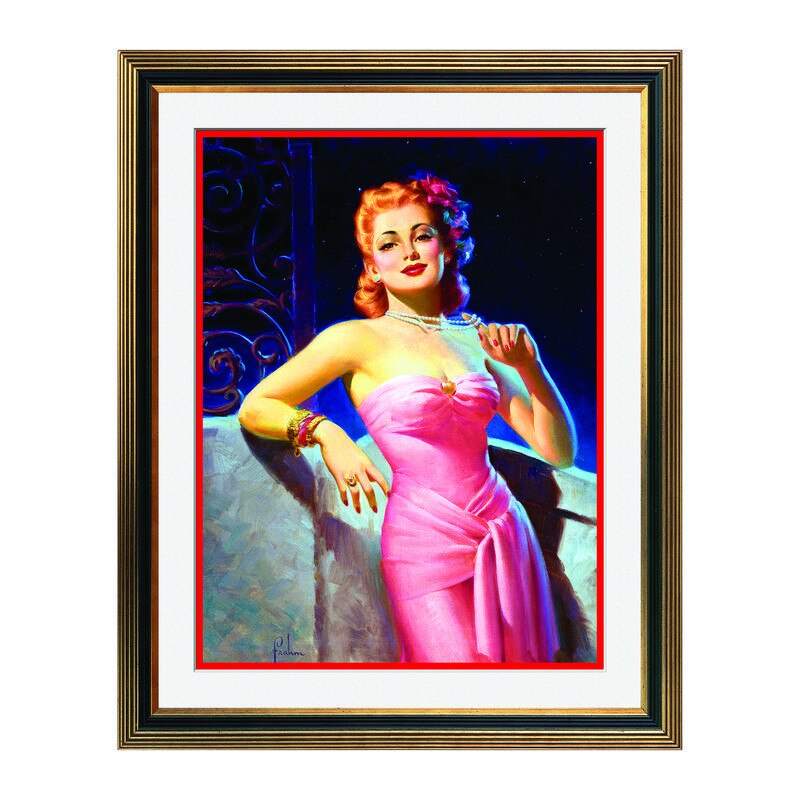 Fototapet Simulare Tablou, Vintage Pin-Up - ST-VP-028, 45 x 55 cm