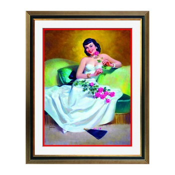 Fototapet Simulare Tablou, Vintage Pin-Up - ST-VP-019, 45 x 55 cm Fototapet Simulare Tablou, Vintage Pin-Up - ST-VP-019, 45 x 55 cm