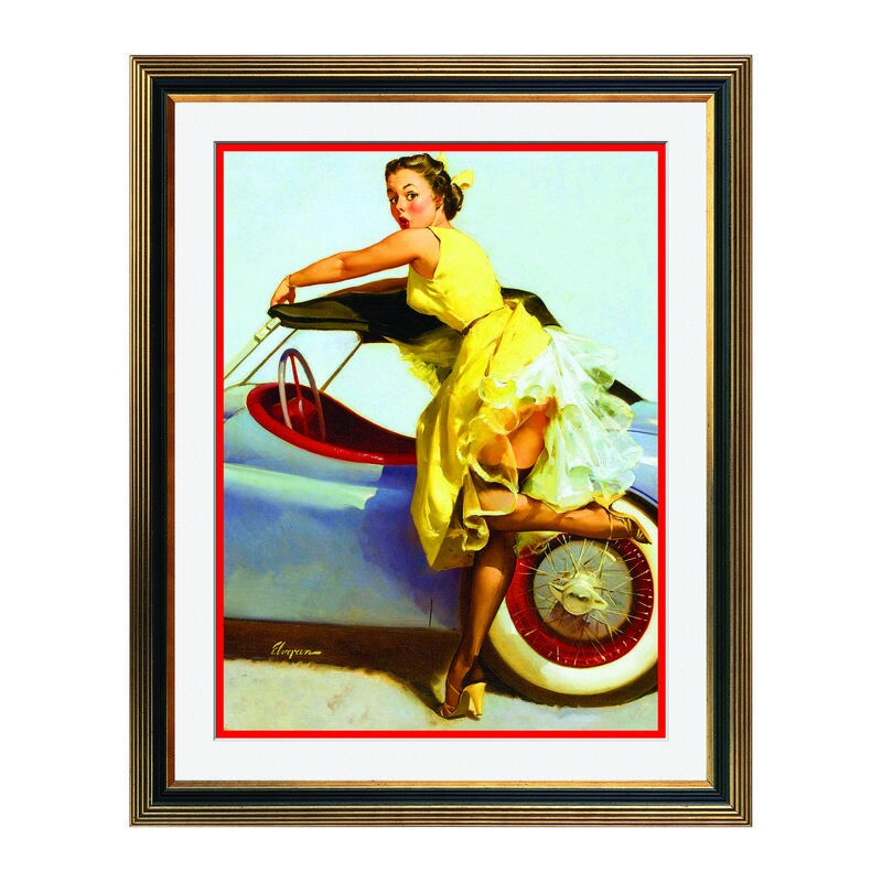 Fototapet Simulare Tablou, Vintage Pin-Up - ST-VP-145, 45 x 55 cm