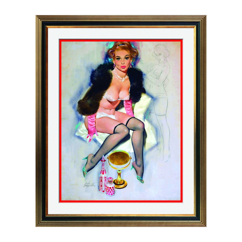 Fototapet Simulare Tablou, Vintage Pin-Up - ST-VP-119, 45 x 55 cm