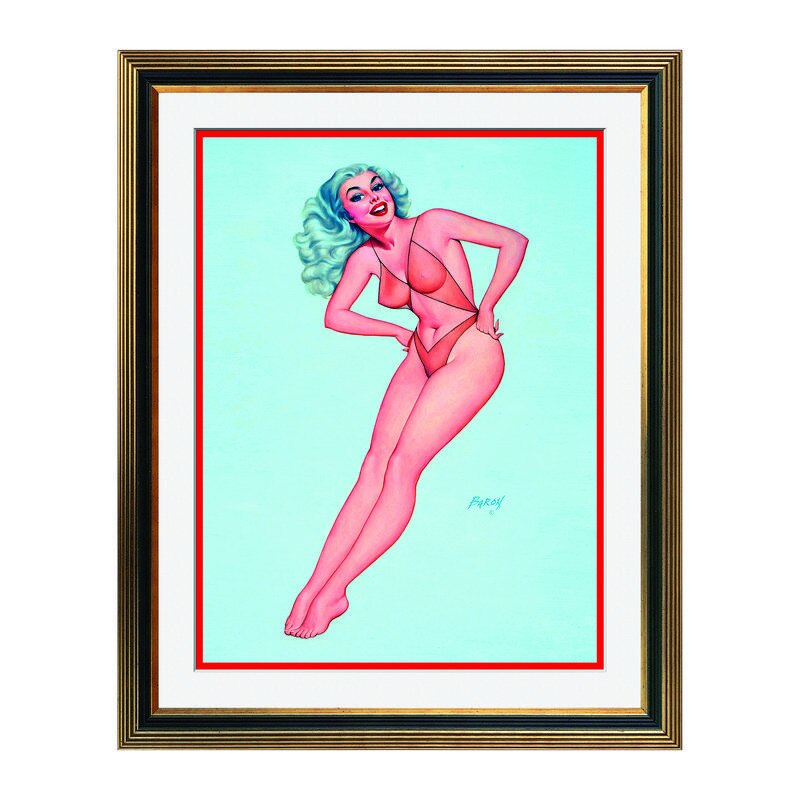 Fototapet Simulare Tablou, Vintage Pin-Up - ST-VP-056, 45 x 55 cm