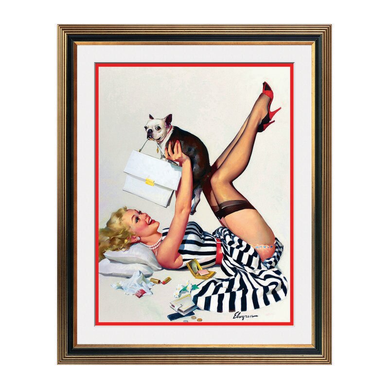 Fototapet Simulare Tablou, Vintage Pin-Up - ST-VP-151, 45 x 55 cm