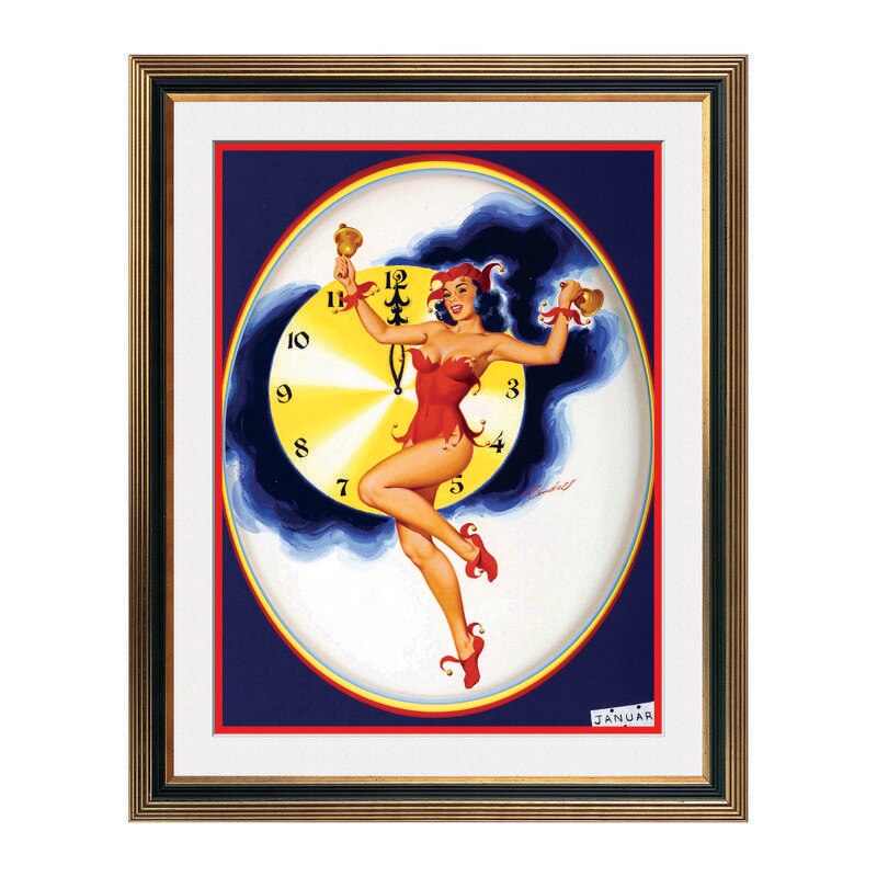 Fototapet Simulare Tablou, Vintage Pin-Up - ST-VP-079, 45 x 55 cm
