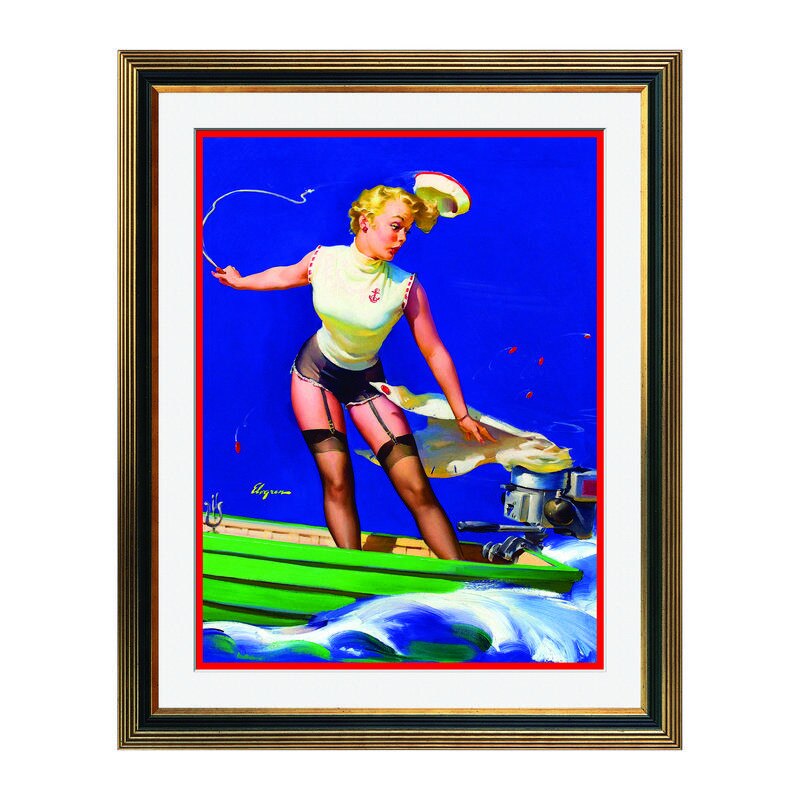 Fototapet Simulare Tablou, Vintage Pin-Up - ST-VP-140, 45 x 55 cm