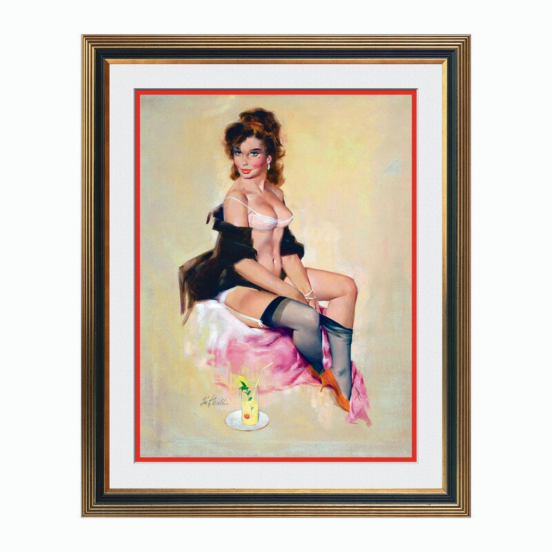 Fototapet Simulare Tablou, Vintage Pin-Up - ST-VP-126, 45 x 55 cm