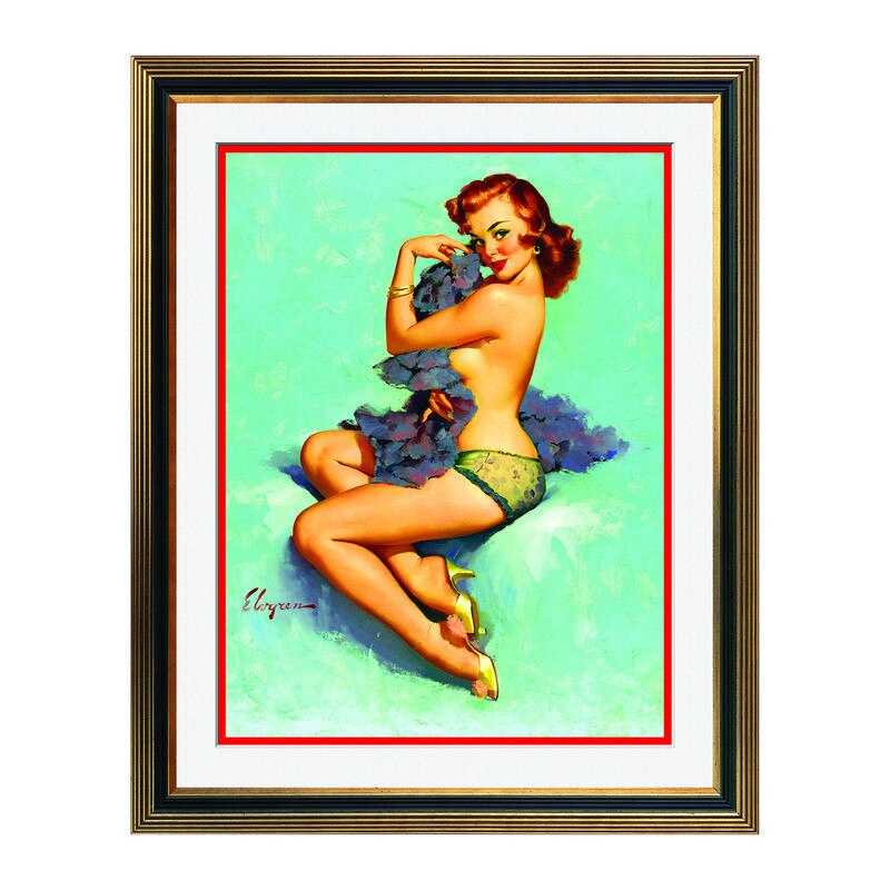 Fototapet Simulare Tablou, Vintage Pin-Up - ST-VP-149, 45 x 55 cm