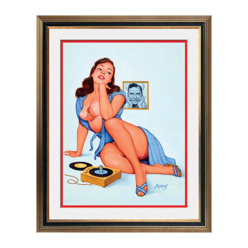 Fototapet Simulare Tablou, Vintage Pin-Up - ST-VP-074, 45 x 55 cm