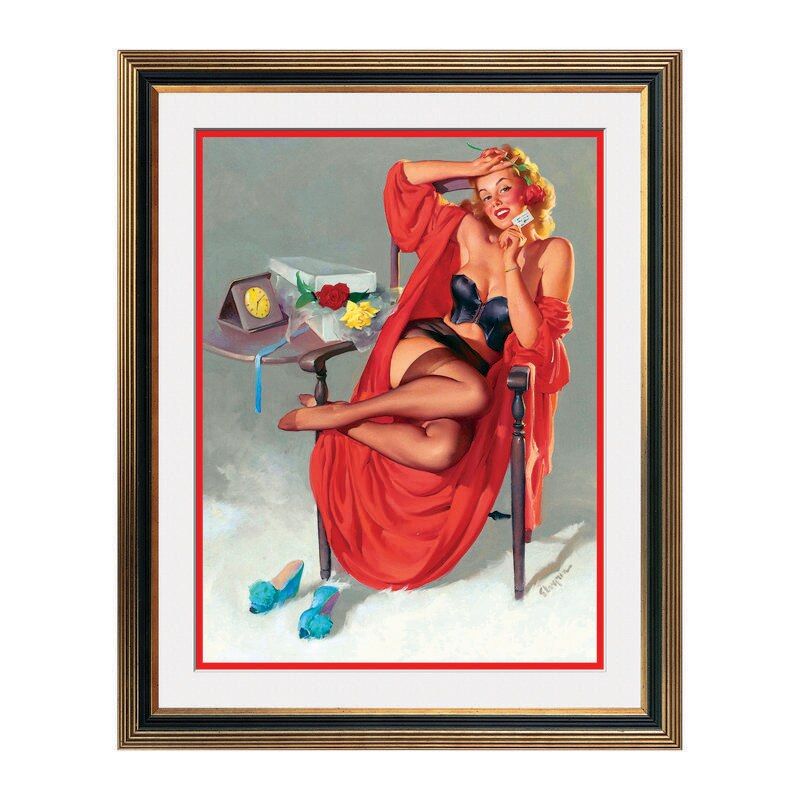 Fototapet Simulare Tablou, Vintage Pin-Up - ST-VP-165, 45 x 55 cm