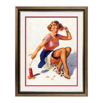Fototapet Simulare Tablou, Vintage Pin-Up - ST-VP-182, 45 x 55 cm Fototapet Simulare Tablou, Vintage Pin-Up - ST-VP-182, 45 x 55 cm