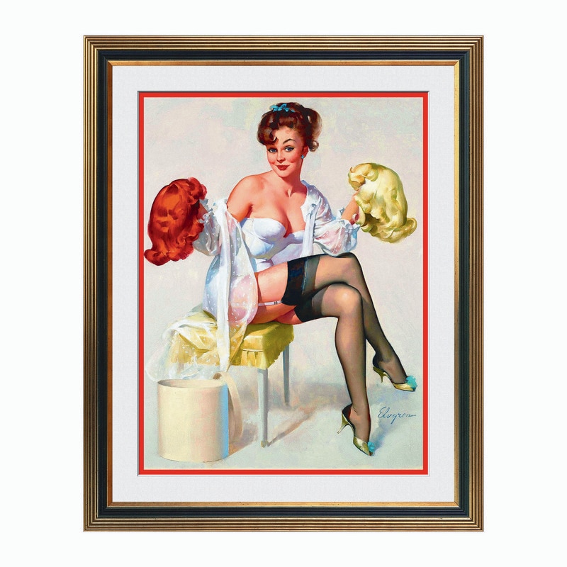 Fototapet Simulare Tablou, Vintage Pin-Up - ST-VP-189, 45 x 55 cm