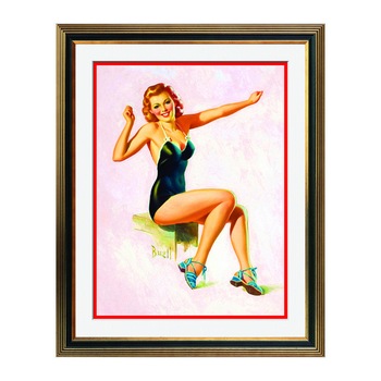 Fototapet Simulare Tablou, Vintage Pin-Up - ST-VP-011, 45 x 55 cm Fototapet Simulare Tablou, Vintage Pin-Up - ST-VP-011, 45 x 55 cm