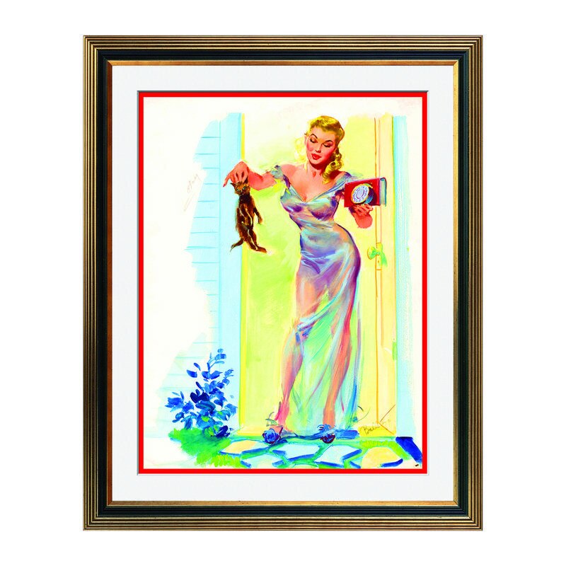 Fototapet Simulare Tablou, Vintage Pin-Up - ST-VP-204, 45 x 55 cm