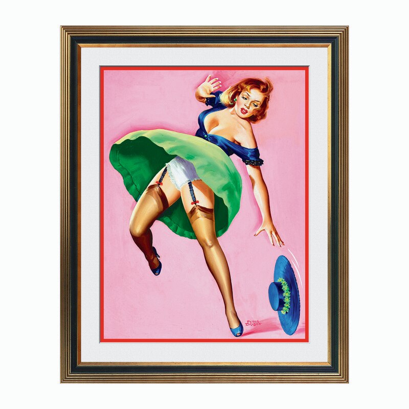 Fototapet Simulare Tablou, Vintage Pin-Up - ST-VP-215, 45 x 55 cm
