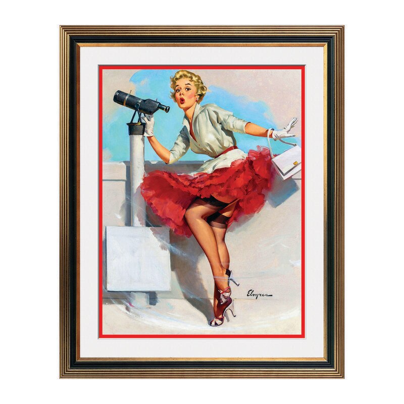 Fototapet Simulare Tablou, Vintage Pin-Up - ST-VP-162, 45 x 55 cm