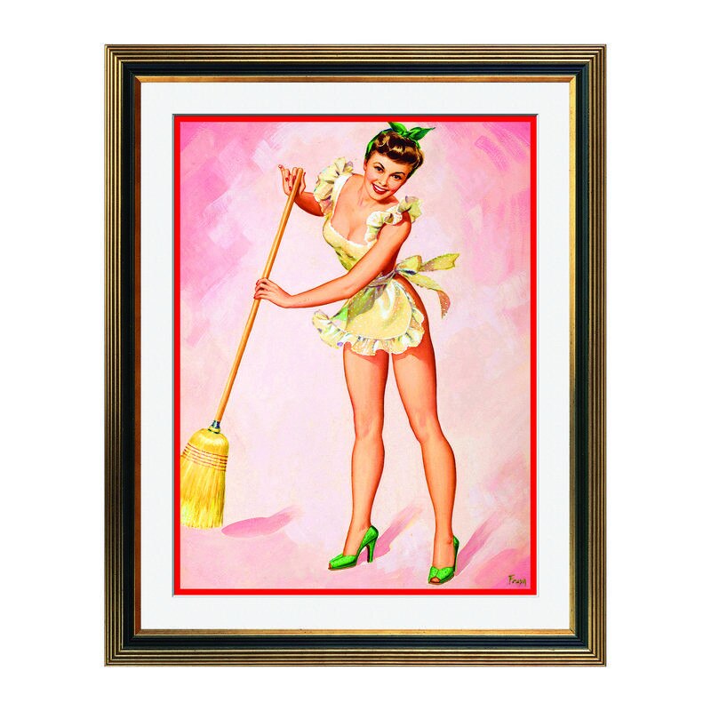 Fototapet Simulare Tablou, Vintage Pin-Up - ST-VP-210, 45 x 55 cm