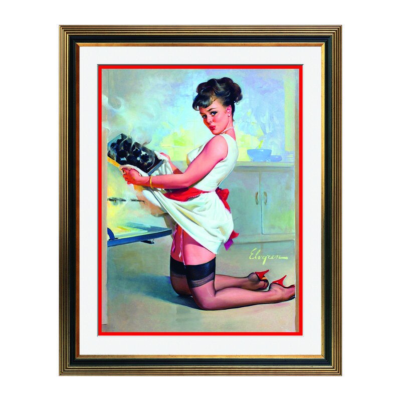 Fototapet Simulare Tablou, Vintage Pin-Up - ST-VP-175, 45 x 55 cm