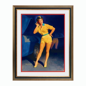 Fototapet Simulare Tablou, Vintage Pin-Up - ST-VP-243, 45 x 55 cm Fototapet Simulare Tablou, Vintage Pin-Up - ST-VP-243, 45 x 55 cm