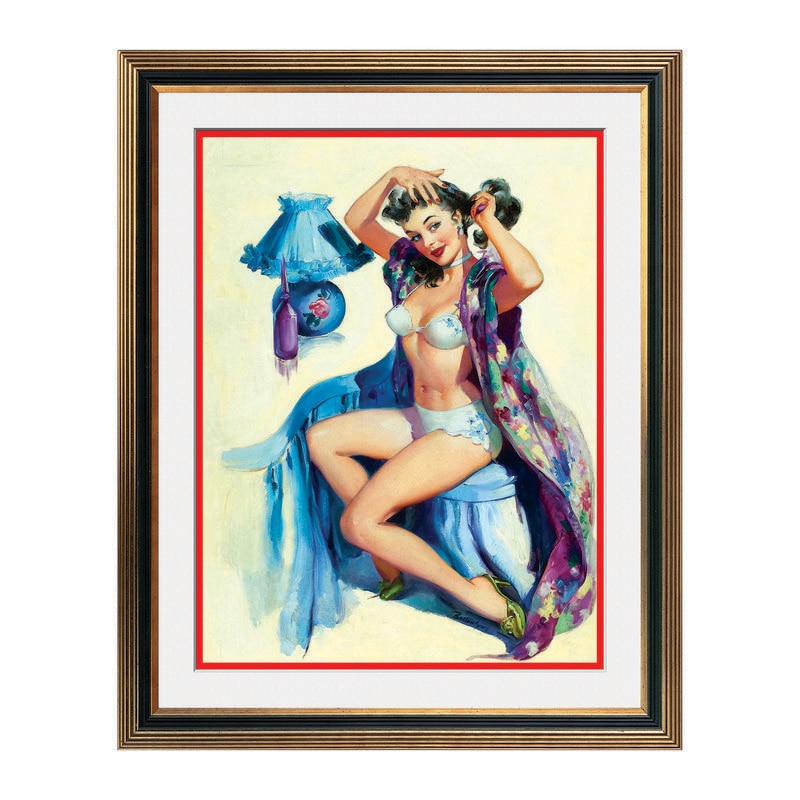 Fototapet Simulare Tablou, Vintage Pin-Up - ST-VP-199, 45 x 55 cm