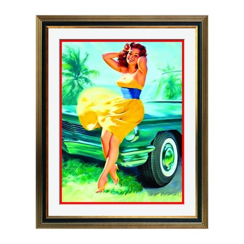 Fototapet Simulare Tablou, Vintage Pin-Up - ST-VP-237, 45 x 55 cm Fototapet Simulare Tablou, Vintage Pin-Up - ST-VP-237, 45 x 55 cm