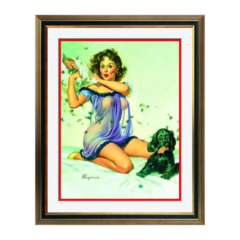 Fototapet Simulare Tablou, Vintage Pin-Up - ST-VP-167, 45 x 55 cm
