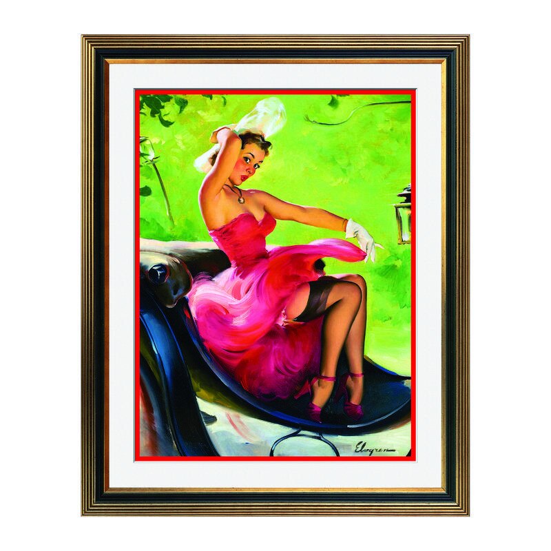 Fototapet Simulare Tablou, Vintage Pin-Up - ST-VP-170, 45 x 55 cm