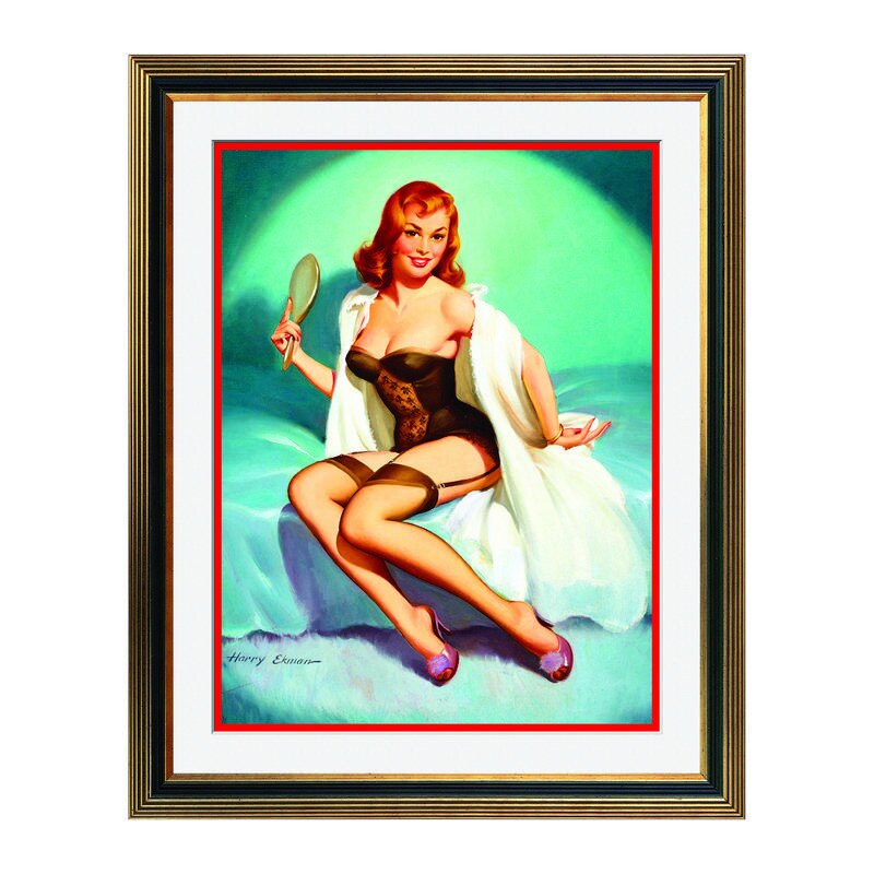 Fototapet Simulare Tablou, Vintage Pin-Up - ST-VP-193, 45 x 55 cm