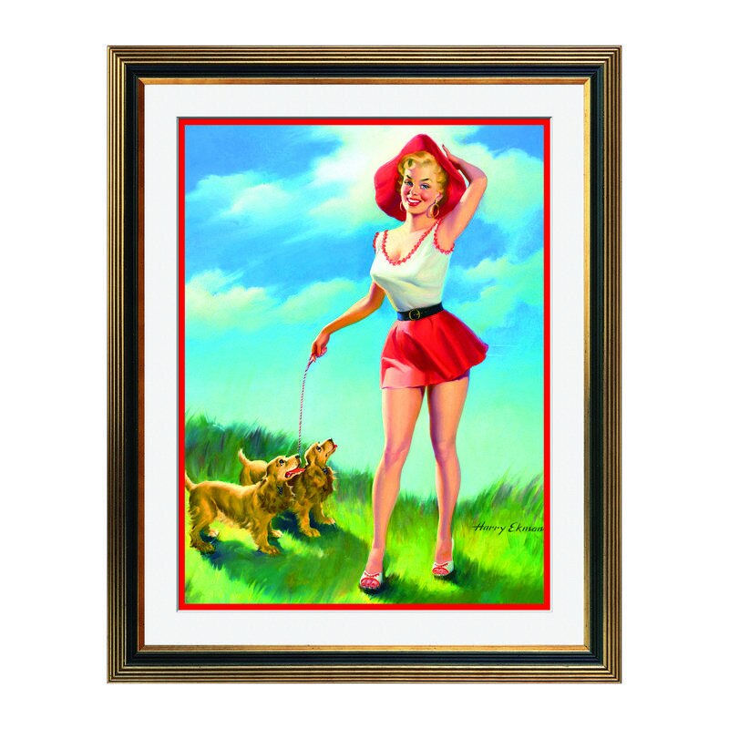 Fototapet Simulare Tablou, Vintage Pin-Up - ST-VP-194, 45 x 55 cm