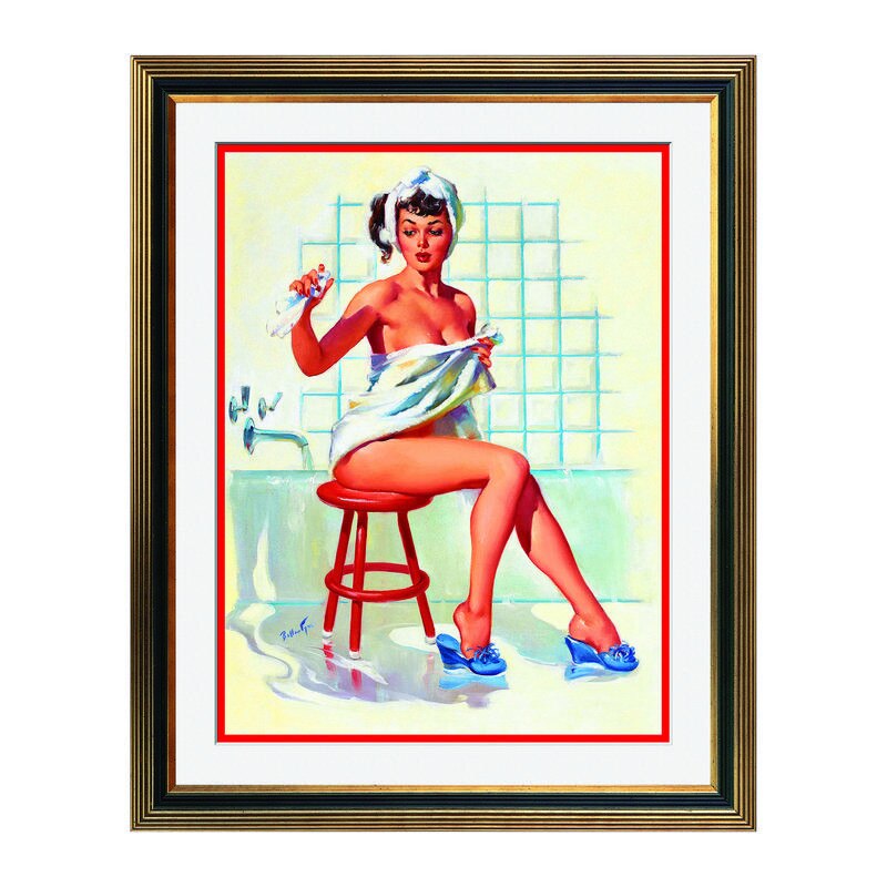 Fototapet Simulare Tablou, Vintage Pin-Up - ST-VP-198, 45 x 55 cm