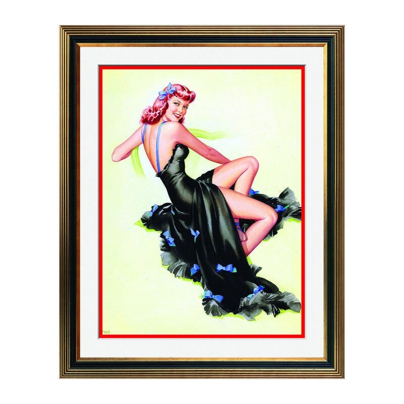 Fototapet Simulare Tablou, Vintage Pin-Up - ST-VP-208, 45 x 55 cm