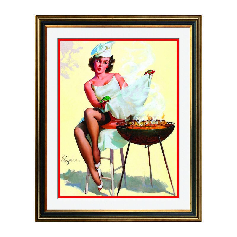 Fototapet Simulare Tablou, Vintage Pin-Up - ST-VP-183, 45 x 55 cm