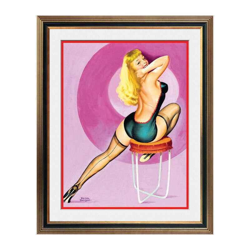 Fototapet Simulare Tablou, Vintage Pin-Up - ST-VP-211, 45 x 55 cm