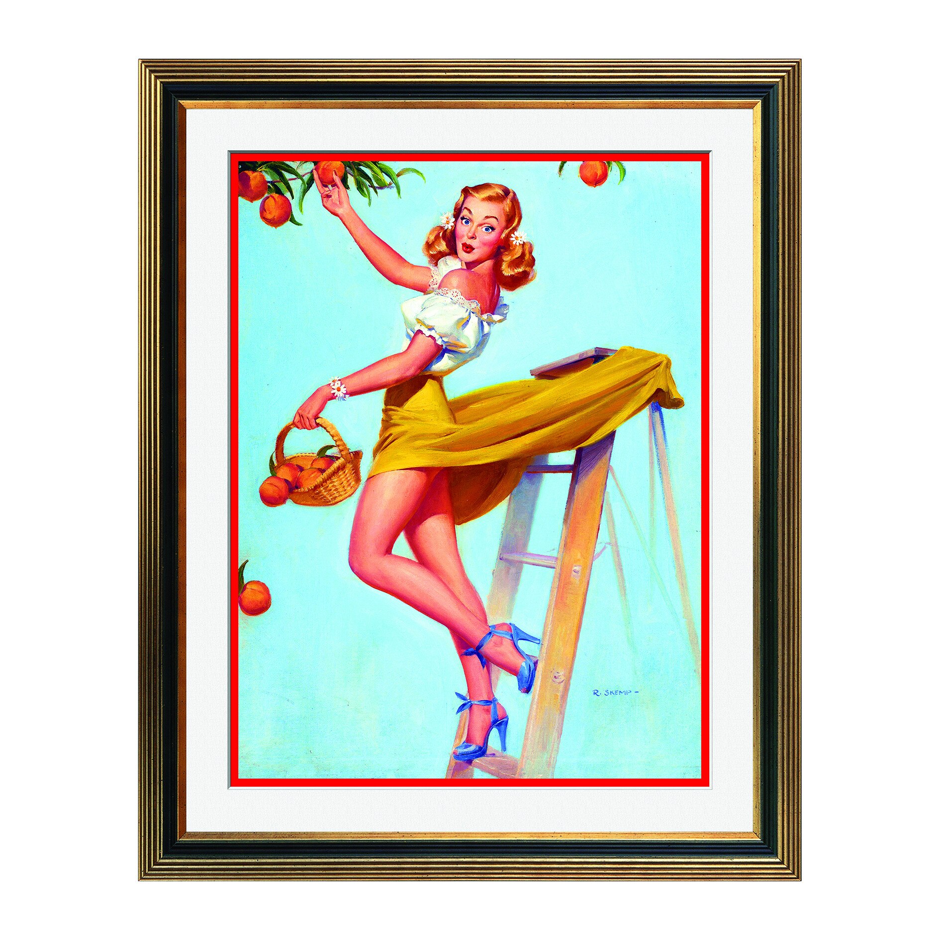 Fototapet Simulare Tablou, Vintage Pin-Up - ST-VP-223, 45 x 55 cm