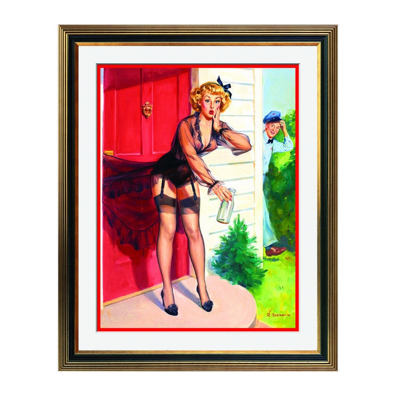 Fototapet Simulare Tablou, Vintage Pin-Up - ST-VP-222, 45 x 55 cm