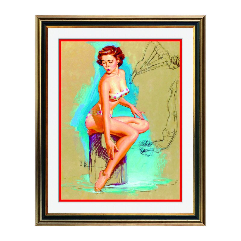 Fototapet Simulare Tablou, Vintage Pin-Up - ST-VP-207, 45 x 55 cm