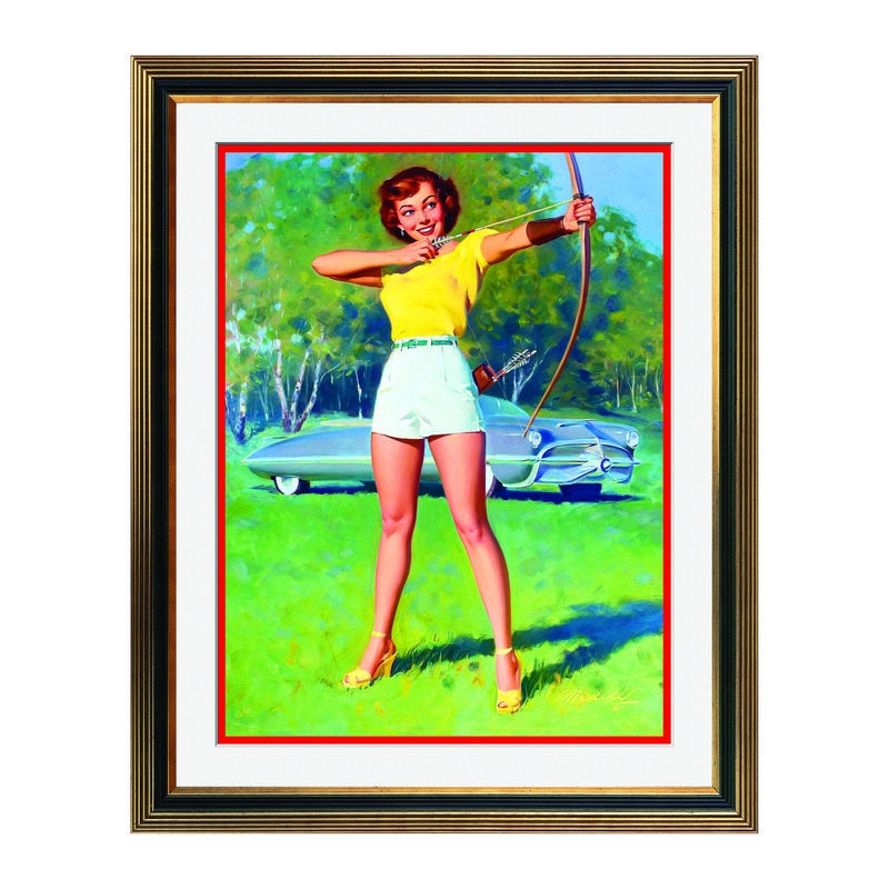 Fototapet Simulare Tablou, Vintage Pin-Up - ST-VP-239, 45 x 55 cm
