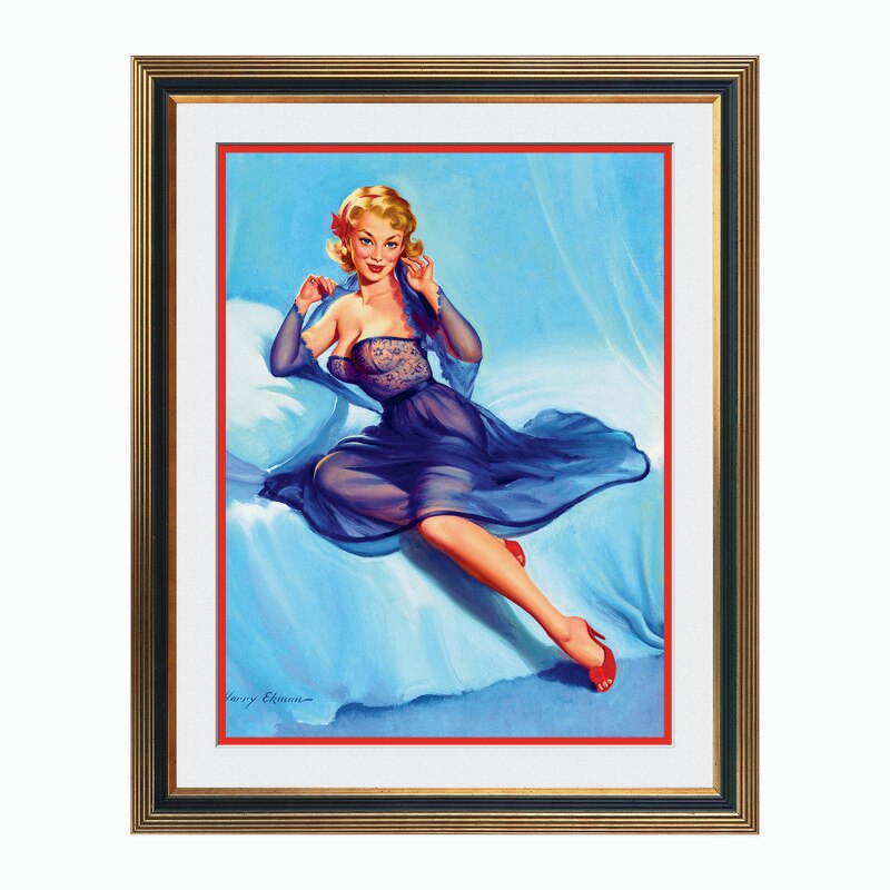 Fototapet Simulare Tablou, Vintage Pin-Up - ST-VP-191, 45 x 55 cm