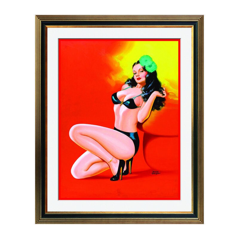 Fototapet Simulare Tablou, Vintage Pin-Up - ST-VP-212, 45 x 55 cm