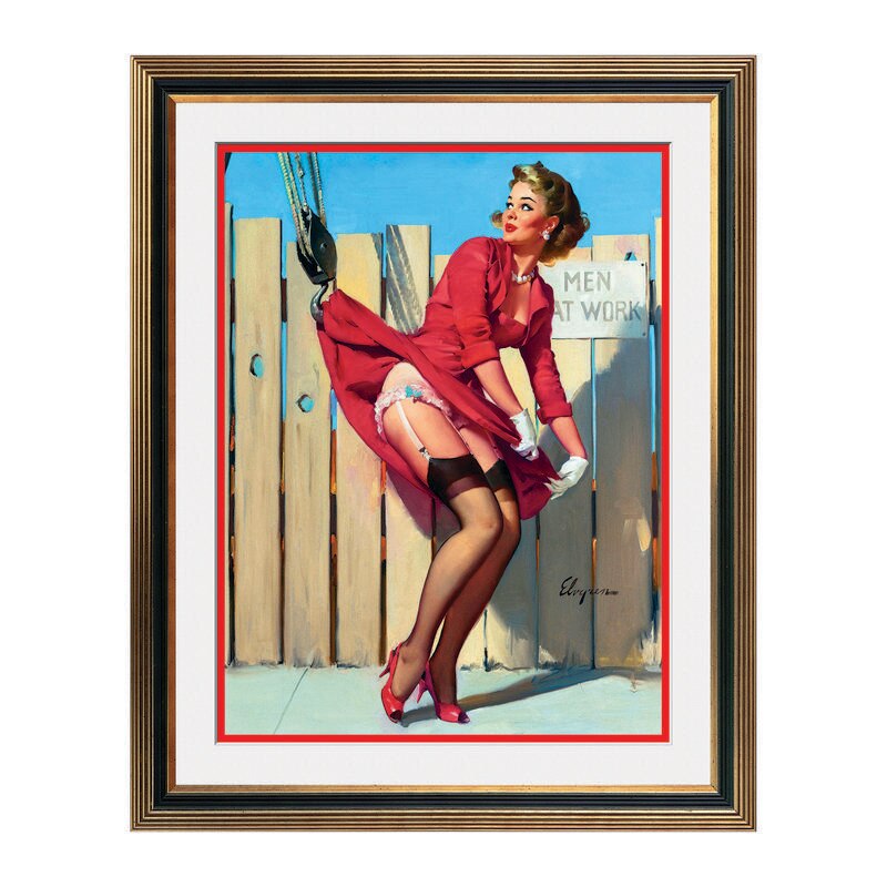 Fototapet Simulare Tablou, Vintage Pin-Up - ST-VP-177, 45 x 55 cm