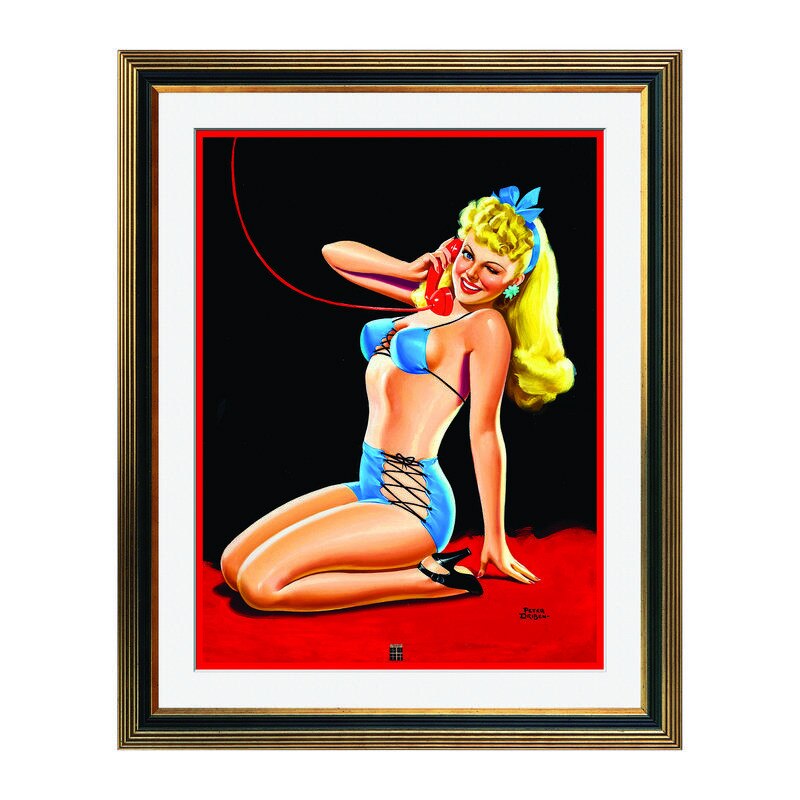 Fototapet Simulare Tablou, Vintage Pin-Up - ST-VP-216, 45 x 55 cm