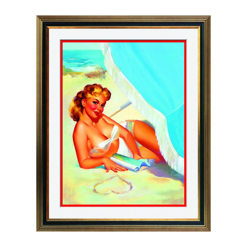 Fototapet Simulare Tablou, Vintage Pin-Up - ST-VP-179, 45 x 55 cm
